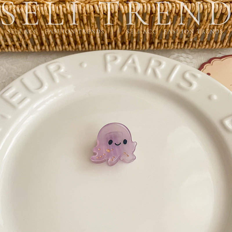 Wholesale Ocean Series Whale Conch Pearl Acetate Clip